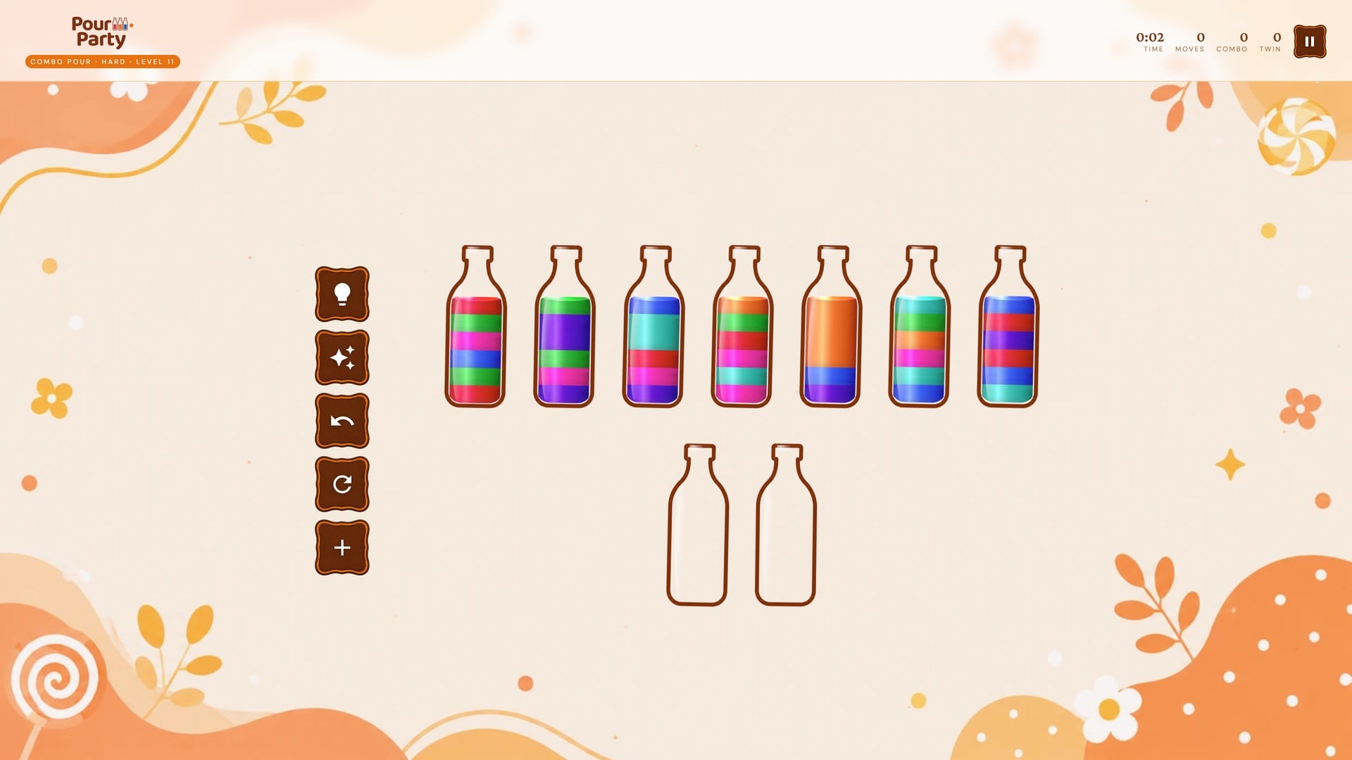Pour Party | HTML5 Color Sort Game