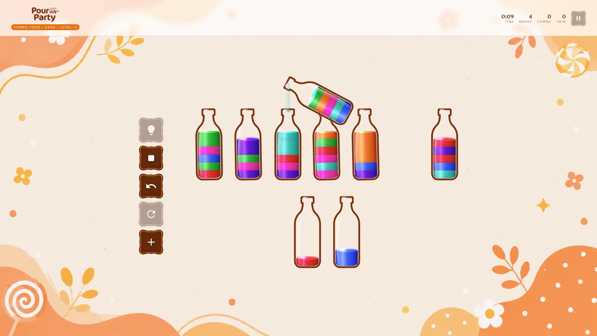 Pour Party | HTML5 Color Sort Game