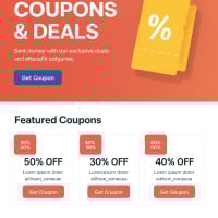 Premium Responsive HTML Coupon & Deals Template