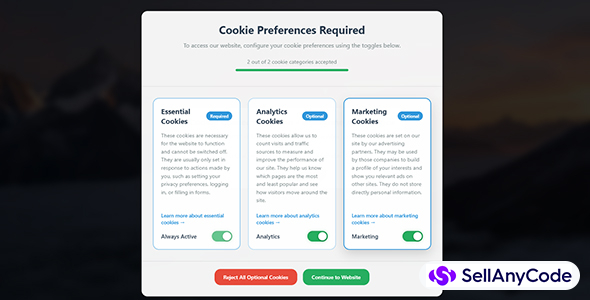 Professional Cookie Consent Solution