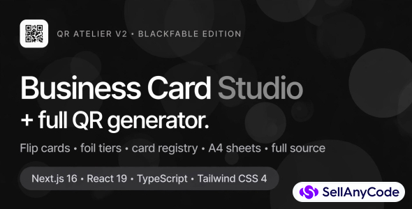 QR Coder Atelier Black Fable V2
