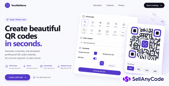 QR Modern QR Code Generator Website