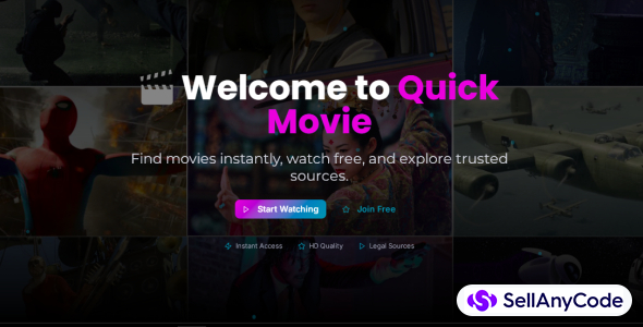 Quick Movie Full Movie Streaming App with AdSense & YouTube Integration (Admin Panel + Auth)