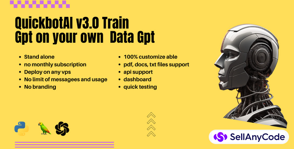 QuickbotAI | train chatgpt on your own data | AI chatbot Development Solution