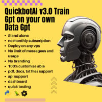 QuickbotAI | train chatgpt on your own data | AI chatbot Development Solution