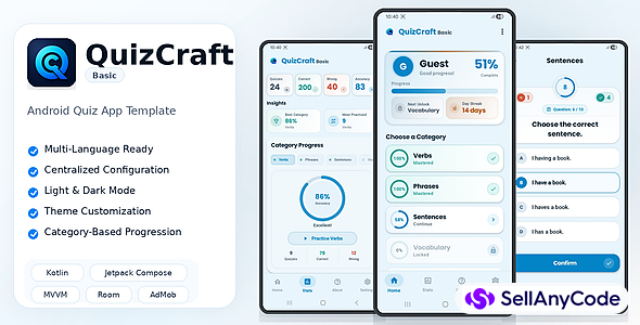 QuizCraft Basic - Android Quiz App Source Code
