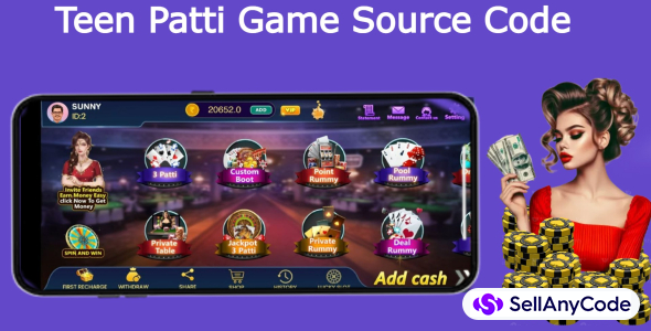 Real Cash Teen Patti Game Latest Source Code | Casino Game Source Code Android App