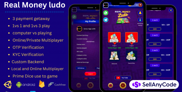 Real money ludo game android app with admin panel