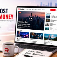 RedRox - Public Post To Earn Money ( User Writing Posts News & Blog With Video Newspaper )
