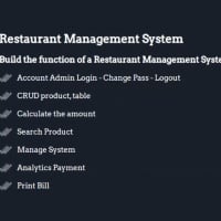 Restaurant Management System PHP & MYSQL
