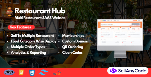 Restaurant Order Hub - Multi Restaurant SAAS Website