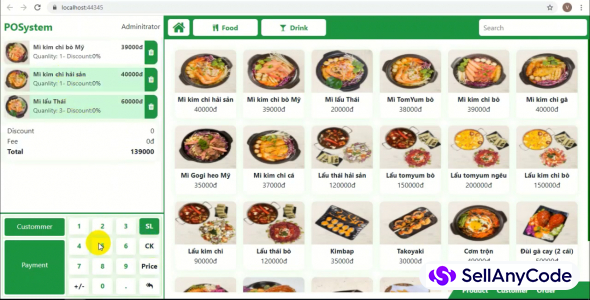 Restaurant management system source code