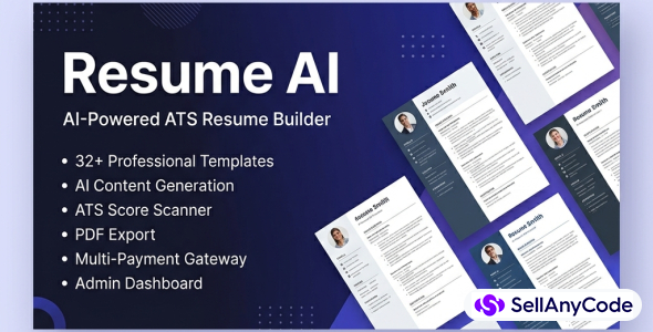 Resume AI The Ultimate AI-Powered Resume Builder & ATS Scanner (SaaS)