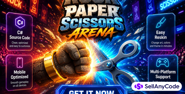 Rock Paper Scissors Arena Complete Game Template