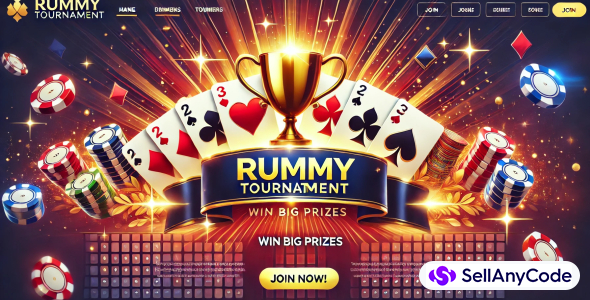 Rummy Tournament Website SQL,php, Script Source Code