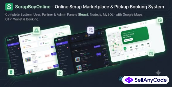 ScrapX Multi-Vendor Scrap Marketplace & Lead Management System (React & Node.js)