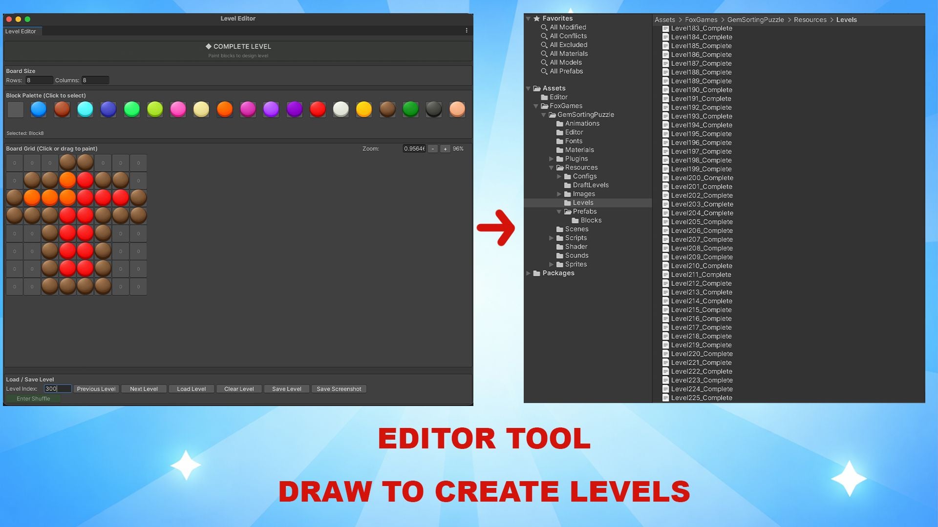 Screw Sort Puzzle - 200 Levels And Editor Unity