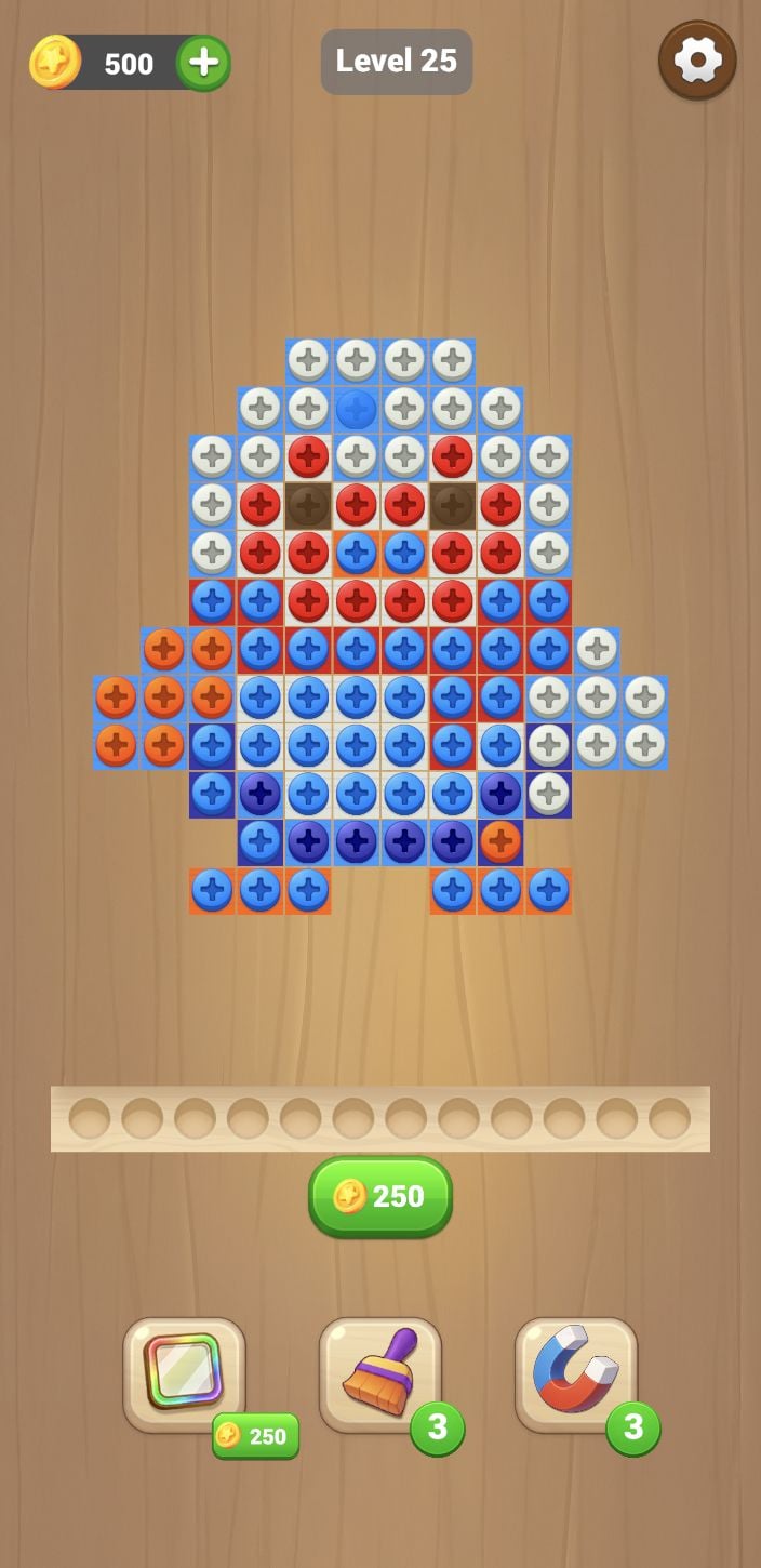 Screw Sort Puzzle - 200 Levels And Editor Unity