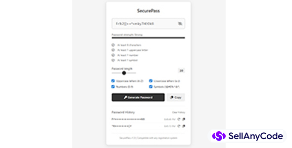 SecurePass, Password Generator