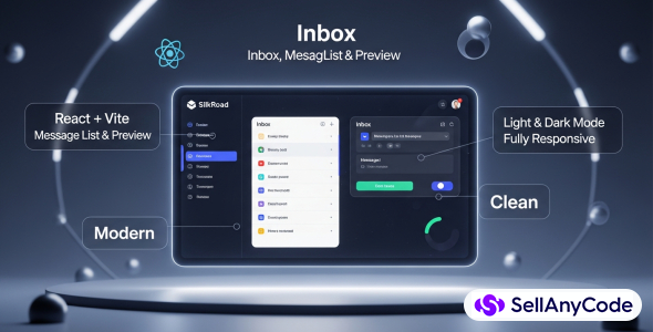 SilkRoad Inbox, Mailbox & Messaging UI | React Modern Template