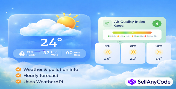 SkyCasto Flutter Weather & AQI App With WeatherAPI