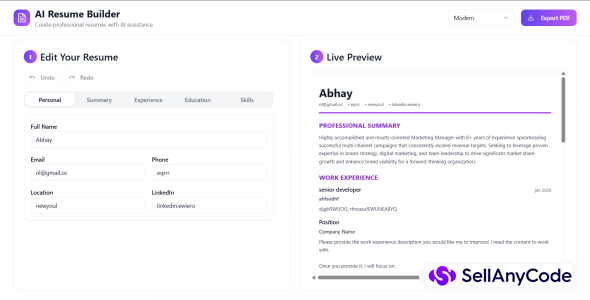 Smart Ai-powered Resume Builder