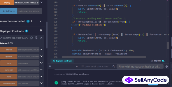Smart ERC20 Token Solidity Source Code