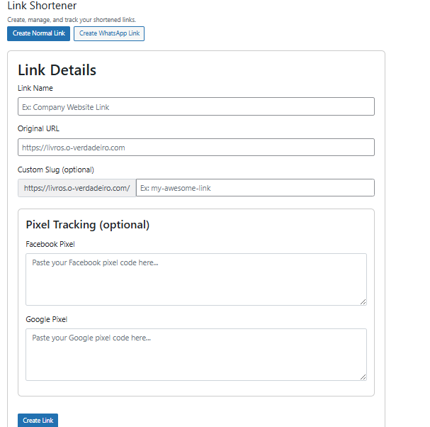 Smart Link Shortener WordPress URL & WhatsApp Link Generator