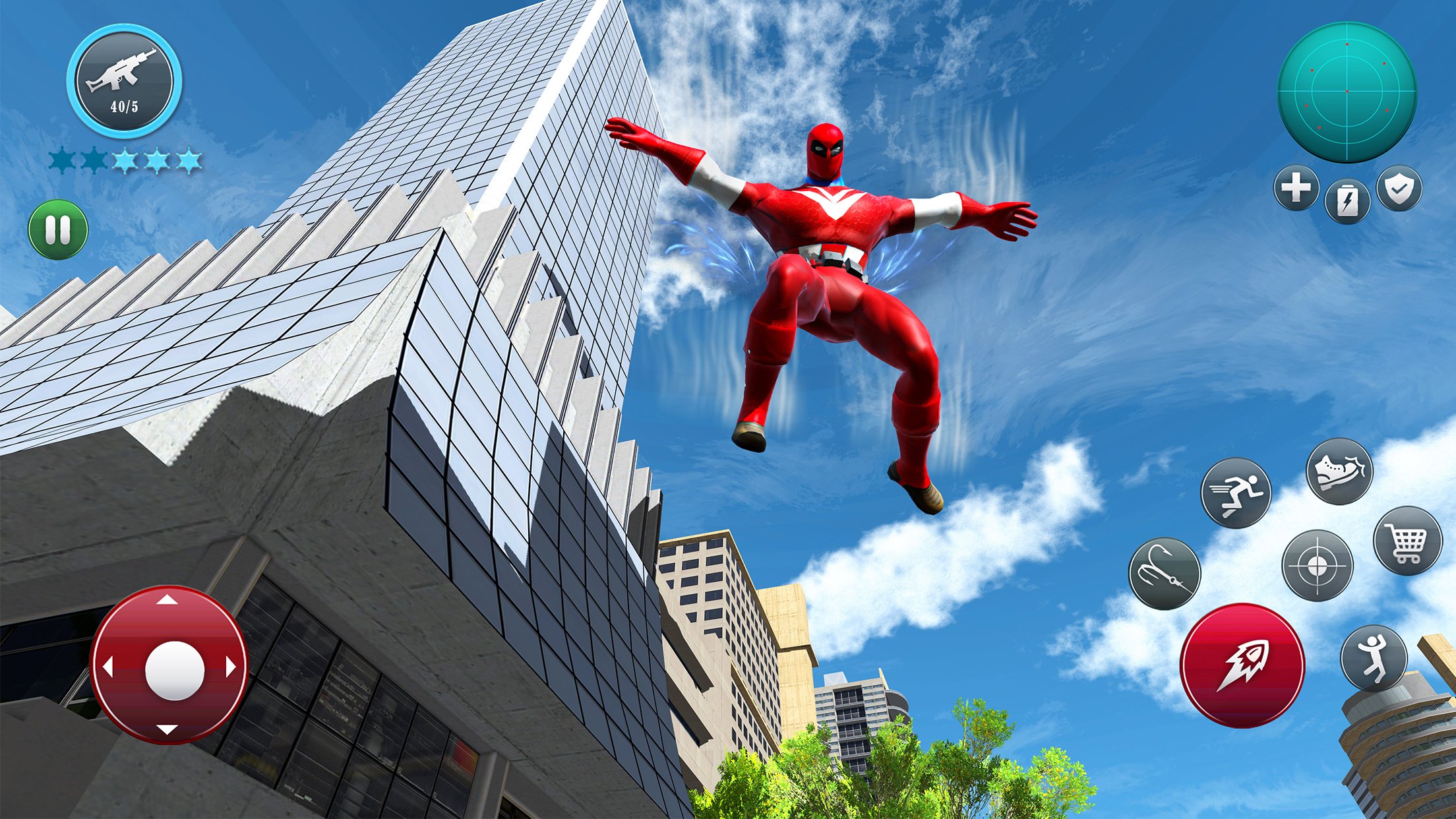 Spider Games Flying Super Hero