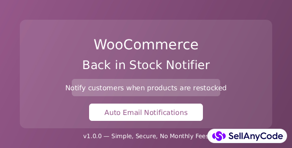 StockAlert Pro - Woocommerce Back in Stock Notifier