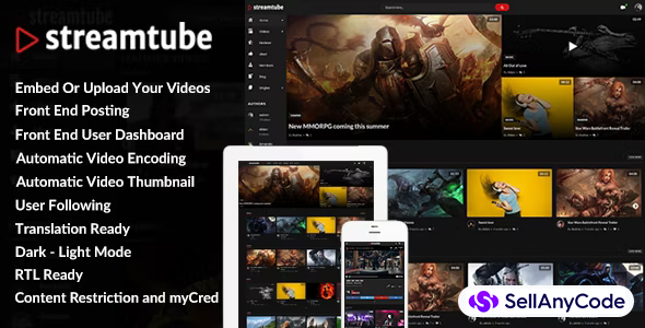 StreamTube - Video Streaming WordPress Theme