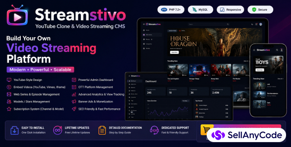 Streamstivo – YouTube Clone Video Streaming