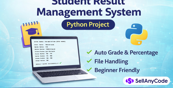 Student Result Management System in Python