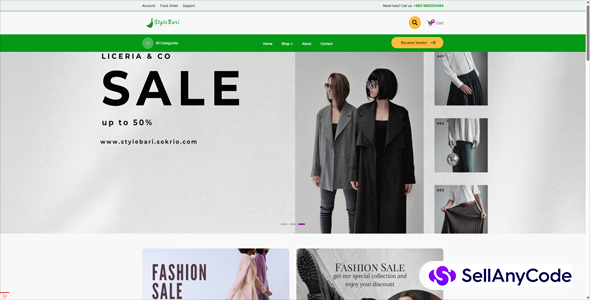 StyleBari Modern Fashion & Clothing E-commerce Website