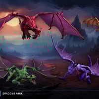 Stylized Fantasy Dragons Pack