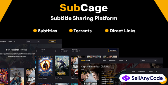 SubCage - Subtitle Sharing Platform