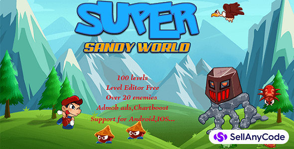 Super Sandy World complete game + LEVEL EDITOR