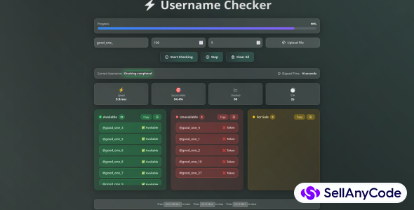 Telegram Username Availability Checker