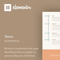 Teoro - CV Resume WordPress Theme