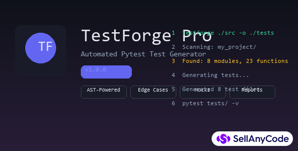 TestForge Pro AI-Assisted Pytest Unit Test Generator