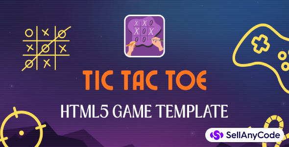 Tic Tac Toe HTML5 Game Template (Phaser 3) with Multi-Language Support