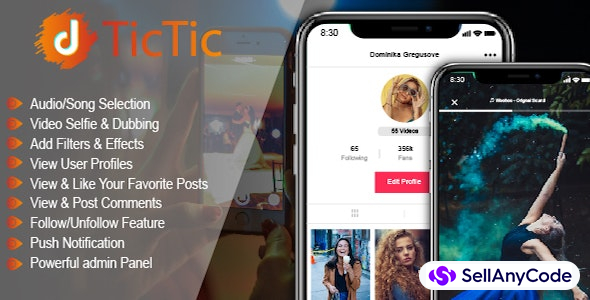 TicTic - Android media app for creating and sharing short videos