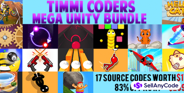 Timmi coders MEGA Unity Bundle 17 source codes worth $1763 -83% OFF NOW! $49