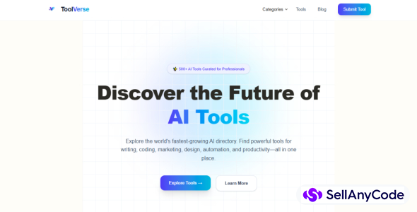 ToolVerse AI Tools Directory Platform