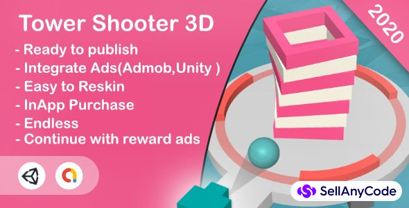 Tower Shooter 3D(Unity Game+Android+iOS+Admob)