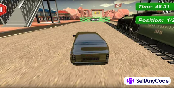 Train vs Super Car Racing 64 Bit Source Code 2020