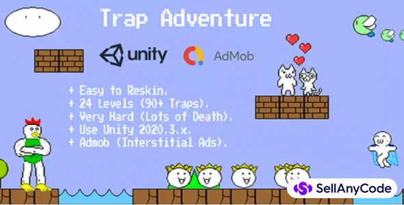 Trap Adventure (24 Levels & 90+ Traps) Unity Game Template