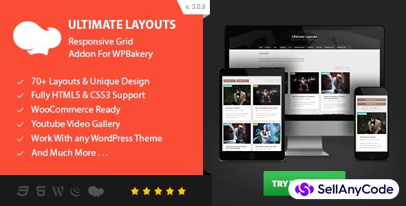 Ultimate Layouts - Responsive Grid & Youtube Video Gallery - Addon For WPBakery Page Builder