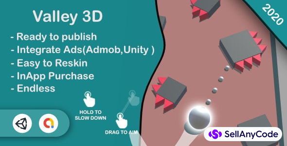 Valley 3D (Unity Game+Admob+iOS+Android)