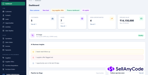 VentureX ERP & CRM AI-Powered Business Operating System